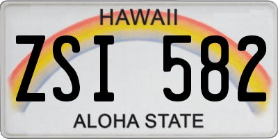 HI license plate ZSI582