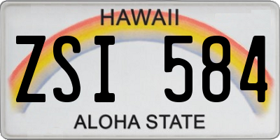 HI license plate ZSI584