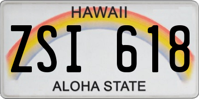 HI license plate ZSI618