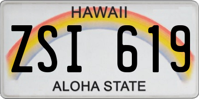 HI license plate ZSI619