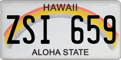 HI license plate ZSI659