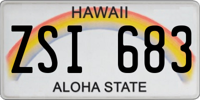 HI license plate ZSI683