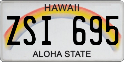 HI license plate ZSI695