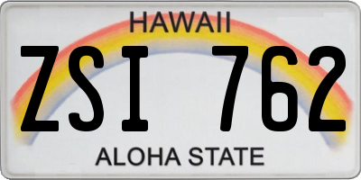 HI license plate ZSI762