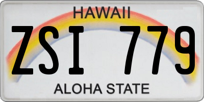 HI license plate ZSI779