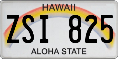 HI license plate ZSI825