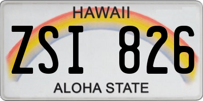 HI license plate ZSI826
