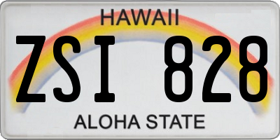 HI license plate ZSI828