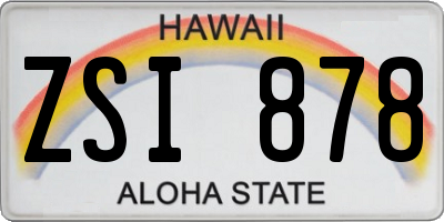 HI license plate ZSI878