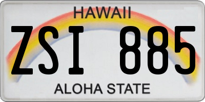 HI license plate ZSI885