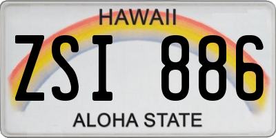 HI license plate ZSI886
