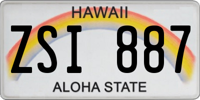 HI license plate ZSI887