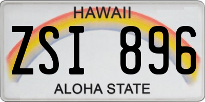 HI license plate ZSI896