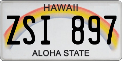 HI license plate ZSI897
