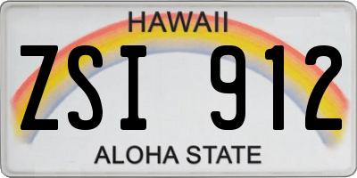 HI license plate ZSI912