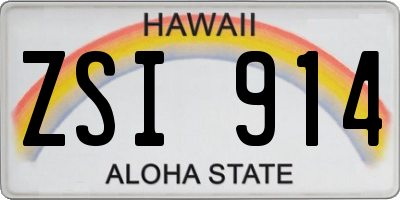 HI license plate ZSI914