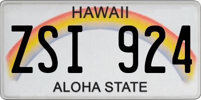 HI license plate ZSI924