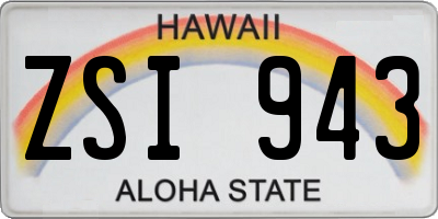 HI license plate ZSI943