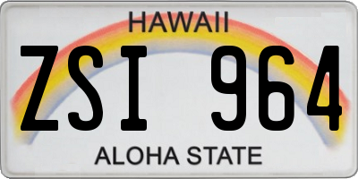 HI license plate ZSI964