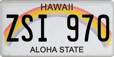 HI license plate ZSI970