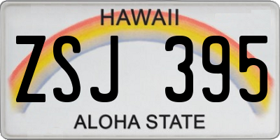 HI license plate ZSJ395