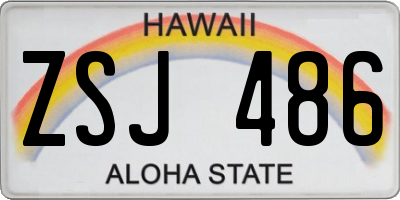 HI license plate ZSJ486
