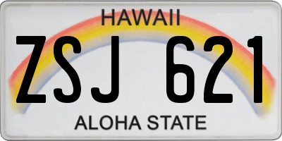 HI license plate ZSJ621
