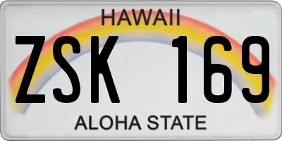 HI license plate ZSK169