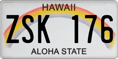 HI license plate ZSK176
