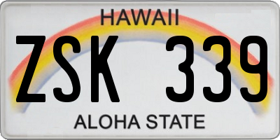 HI license plate ZSK339