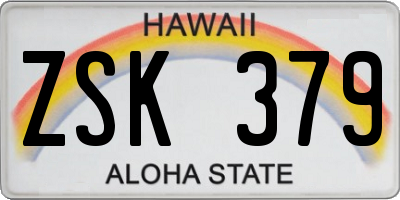 HI license plate ZSK379