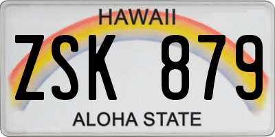 HI license plate ZSK879