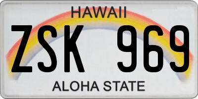 HI license plate ZSK969