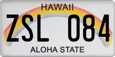 HI license plate ZSL084