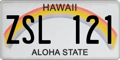 HI license plate ZSL121