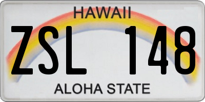 HI license plate ZSL148