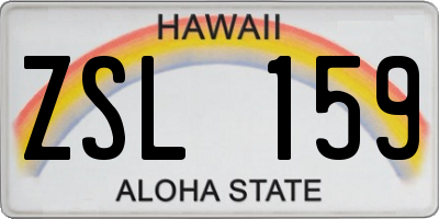 HI license plate ZSL159