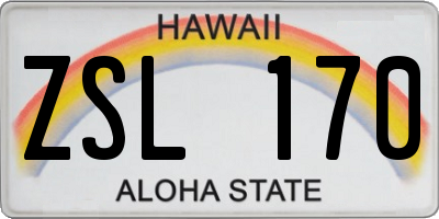 HI license plate ZSL170