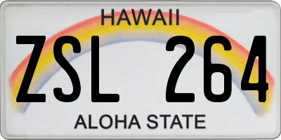 HI license plate ZSL264