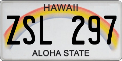 HI license plate ZSL297