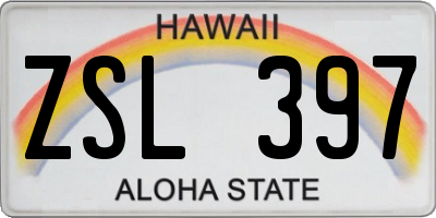 HI license plate ZSL397