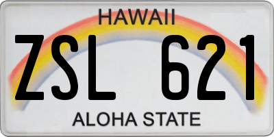 HI license plate ZSL621