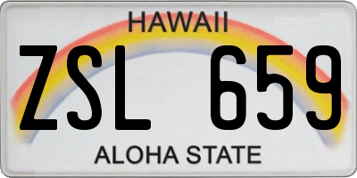 HI license plate ZSL659