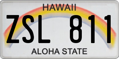 HI license plate ZSL811