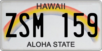 HI license plate ZSM159