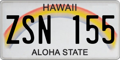 HI license plate ZSN155