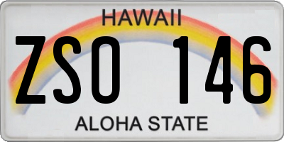 HI license plate ZSO146