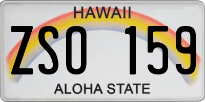 HI license plate ZSO159