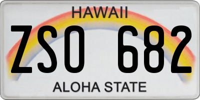 HI license plate ZSO682