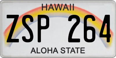 HI license plate ZSP264